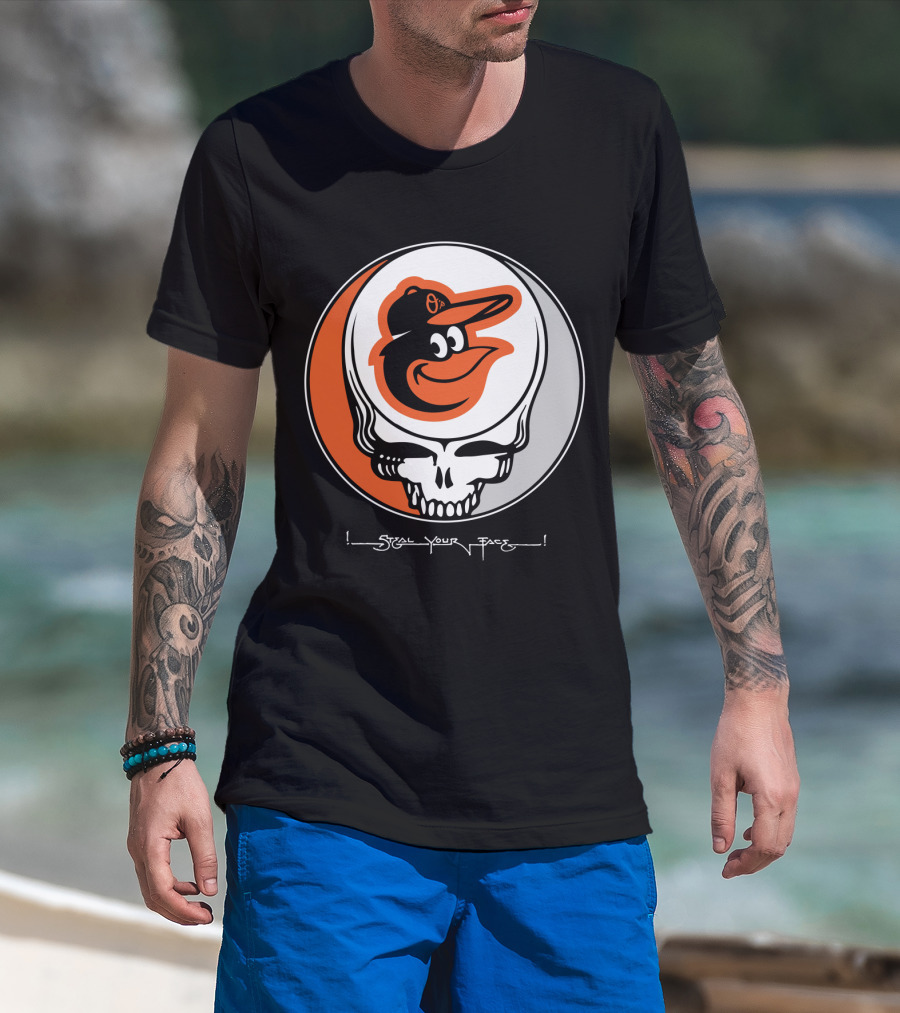 Grateful Dead Steal Your Face Baltimore Orioles T-Shirt
