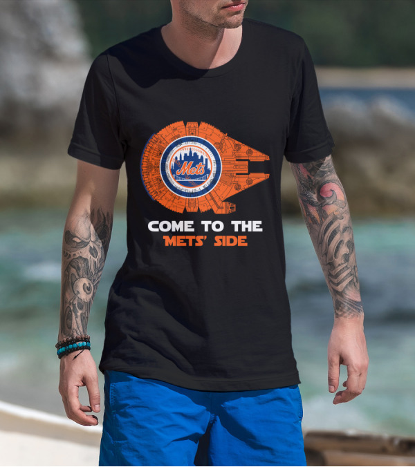 New York Mets Come To The Mets' Side Millennium Falcon T-Shirt