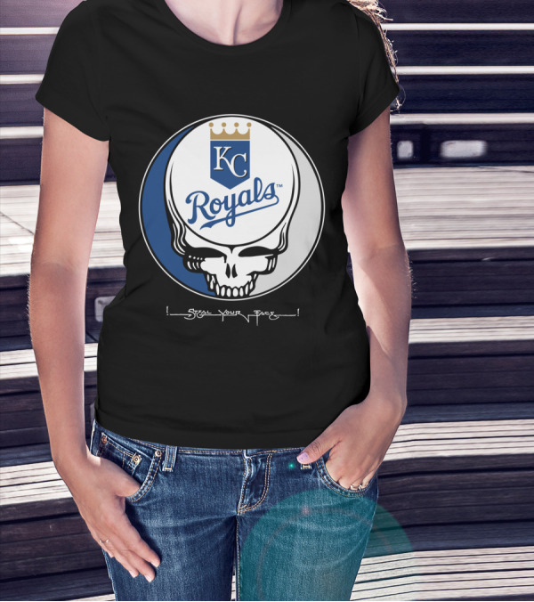 GRATEFUL DEAD Steal Your Face KC Royals T-Shirt