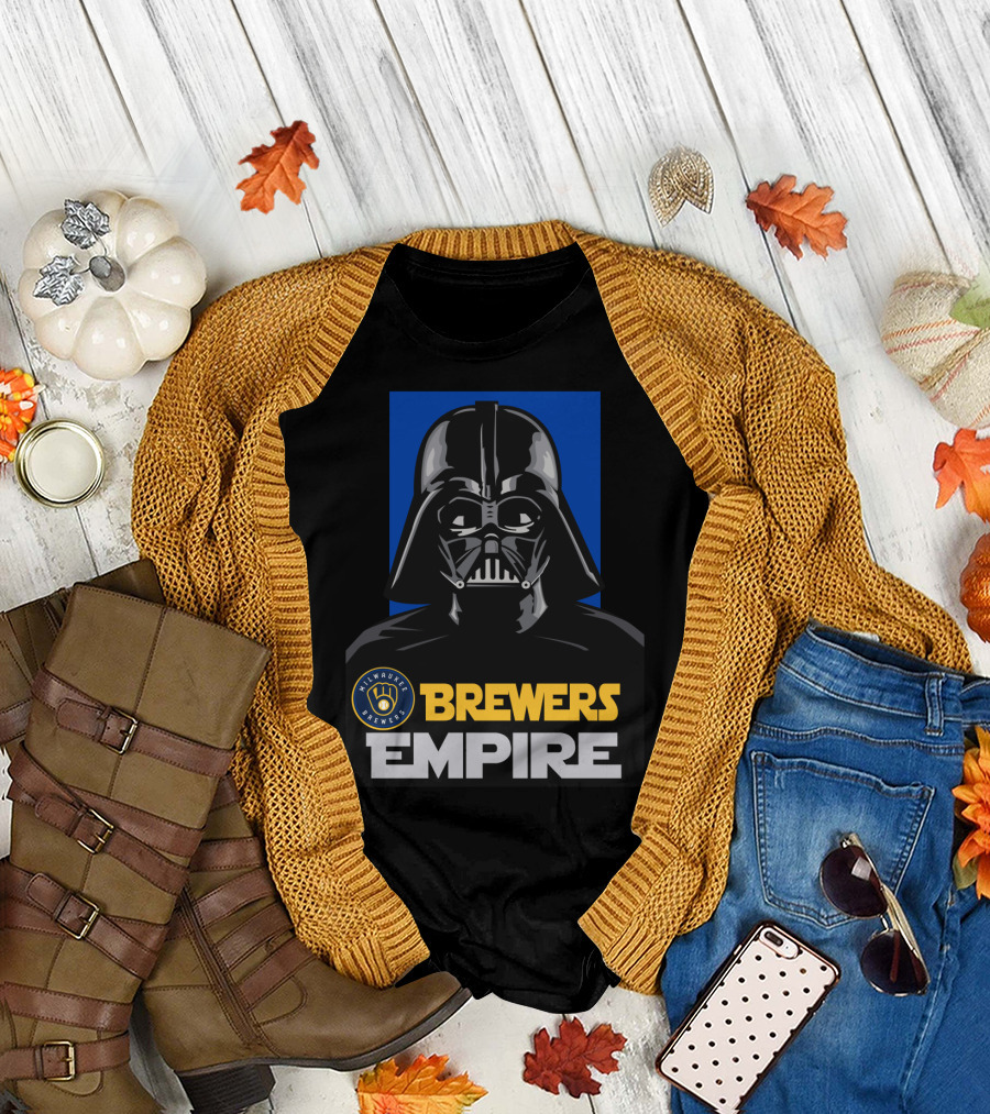 Milwaukee Brewers Empire Darth Vader Crossover Fan T-Shirt