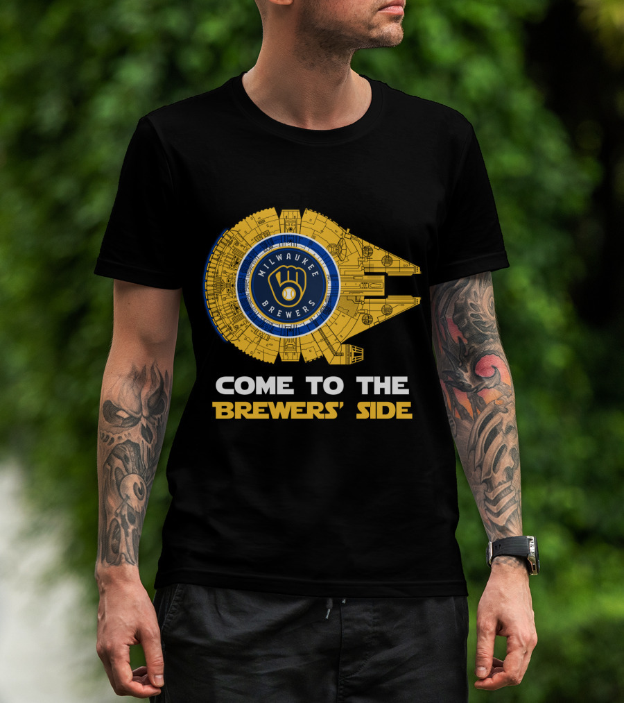 Milwaukee Brewers Come To The Brewers' Side Millennium Falcon T-Shirt