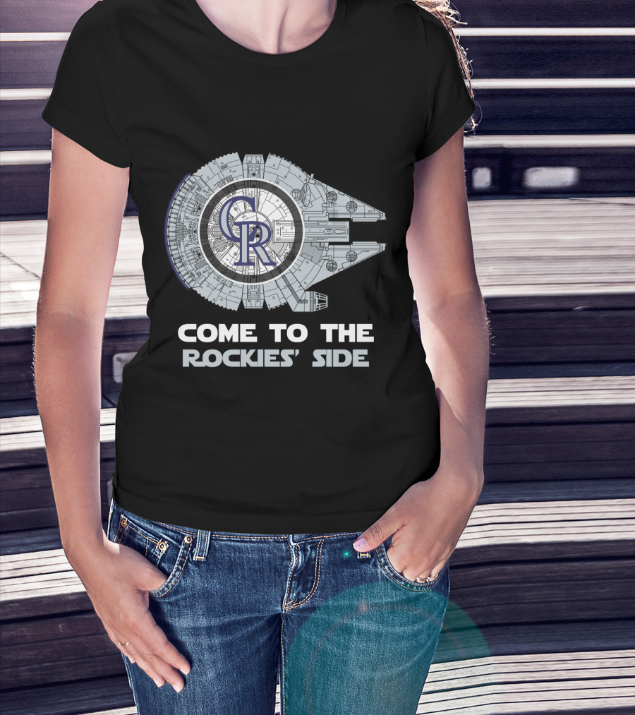 Colorado Rockies Millennium Falcon Come To The Rockies' Side T-Shirt
