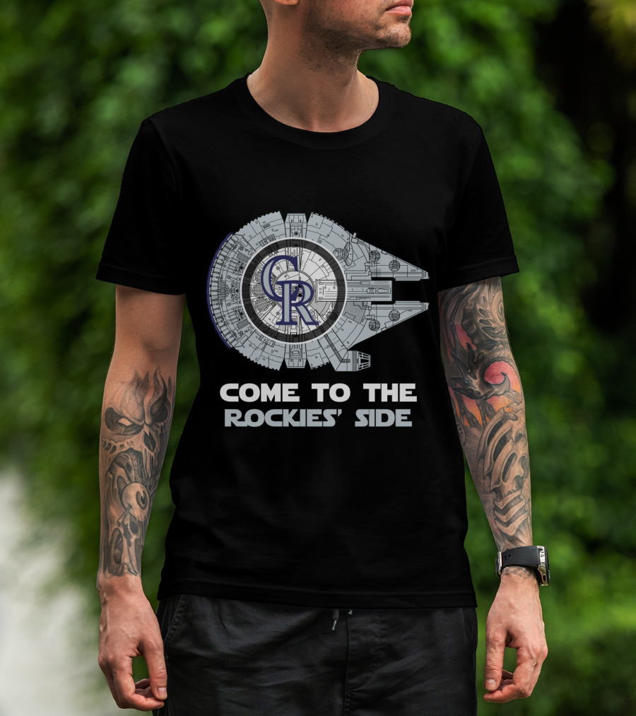 Colorado Rockies Millennium Falcon Come To The Rockies' Side T-Shirt