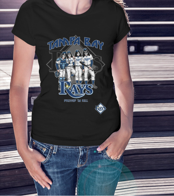 Tampa Bay Rays KISS Dressed To Kill Baseball Crossover T-Shirt
