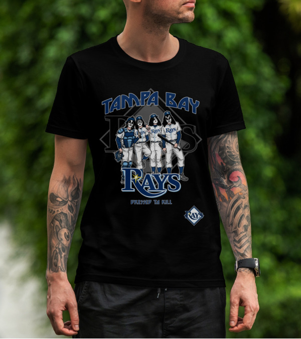 Tampa Bay Rays KISS Dressed To Kill Baseball Crossover T-Shirt