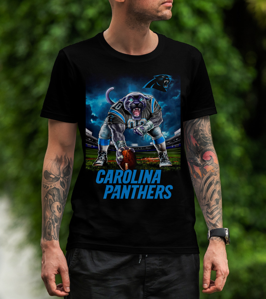 Carolina Panthers 3 Point Stance Nfl Stadium Panther T-Shirt