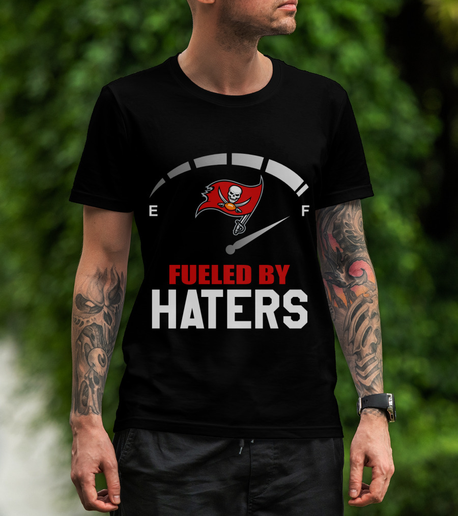 Fueled By Haters Tampa Bay Buccaneers Football Logo Stadium Energy T-Shirt
