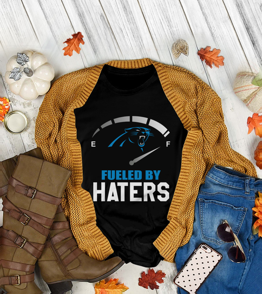 Carolina Panthers Fueled By Haters Full Tank Gauge T-Shirt
