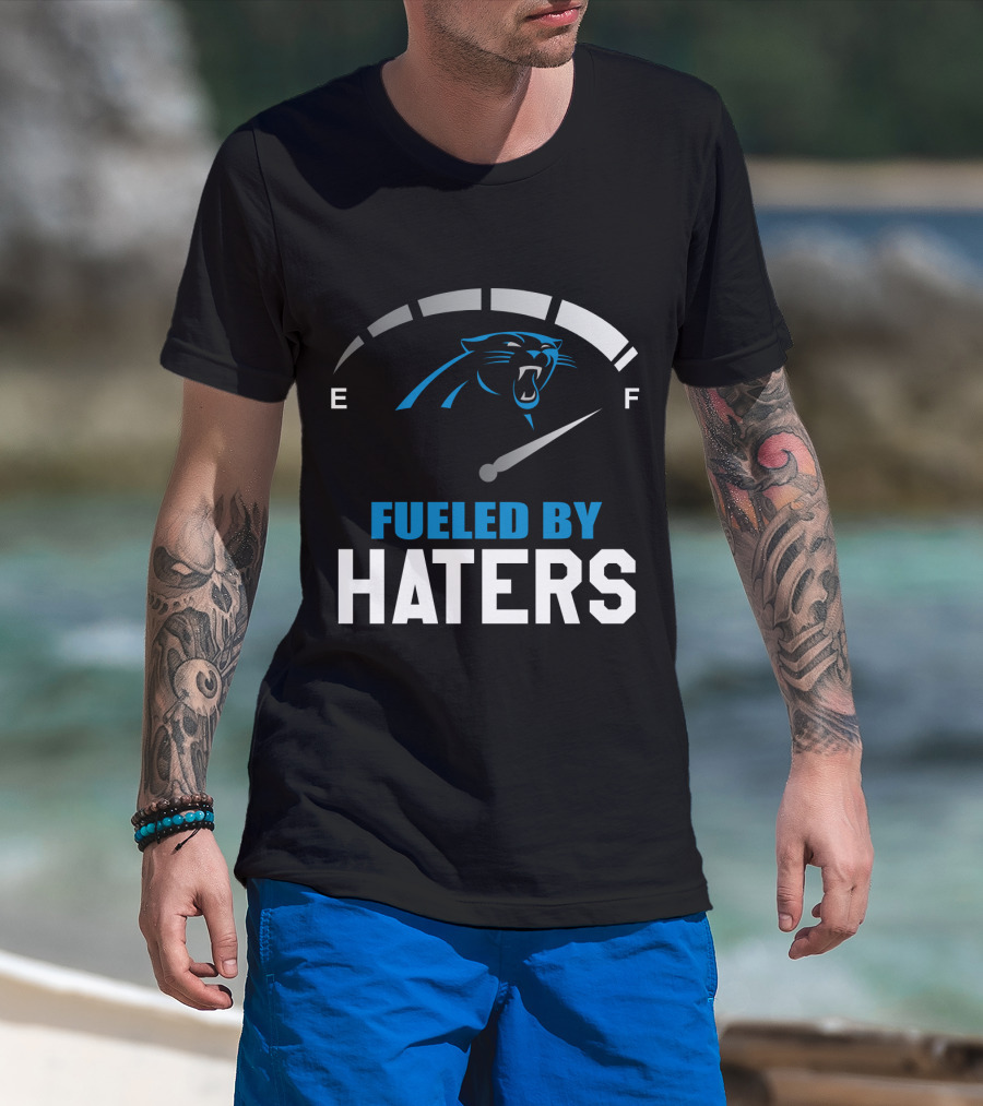 Carolina Panthers Fueled By Haters Full Tank Gauge T-Shirt