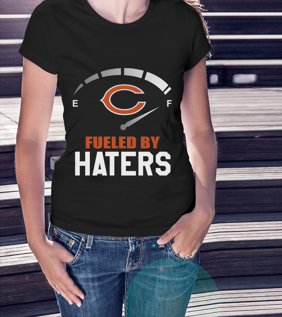 Chicago Bears Fueled By Haters Fuel Gauge Logo E F T-Shirt