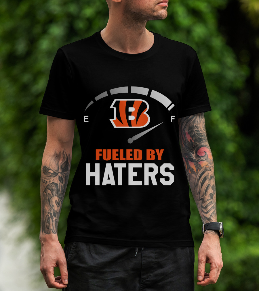 Cincinnati Bengals Fueled By Haters Gas Gauge T-Shirt