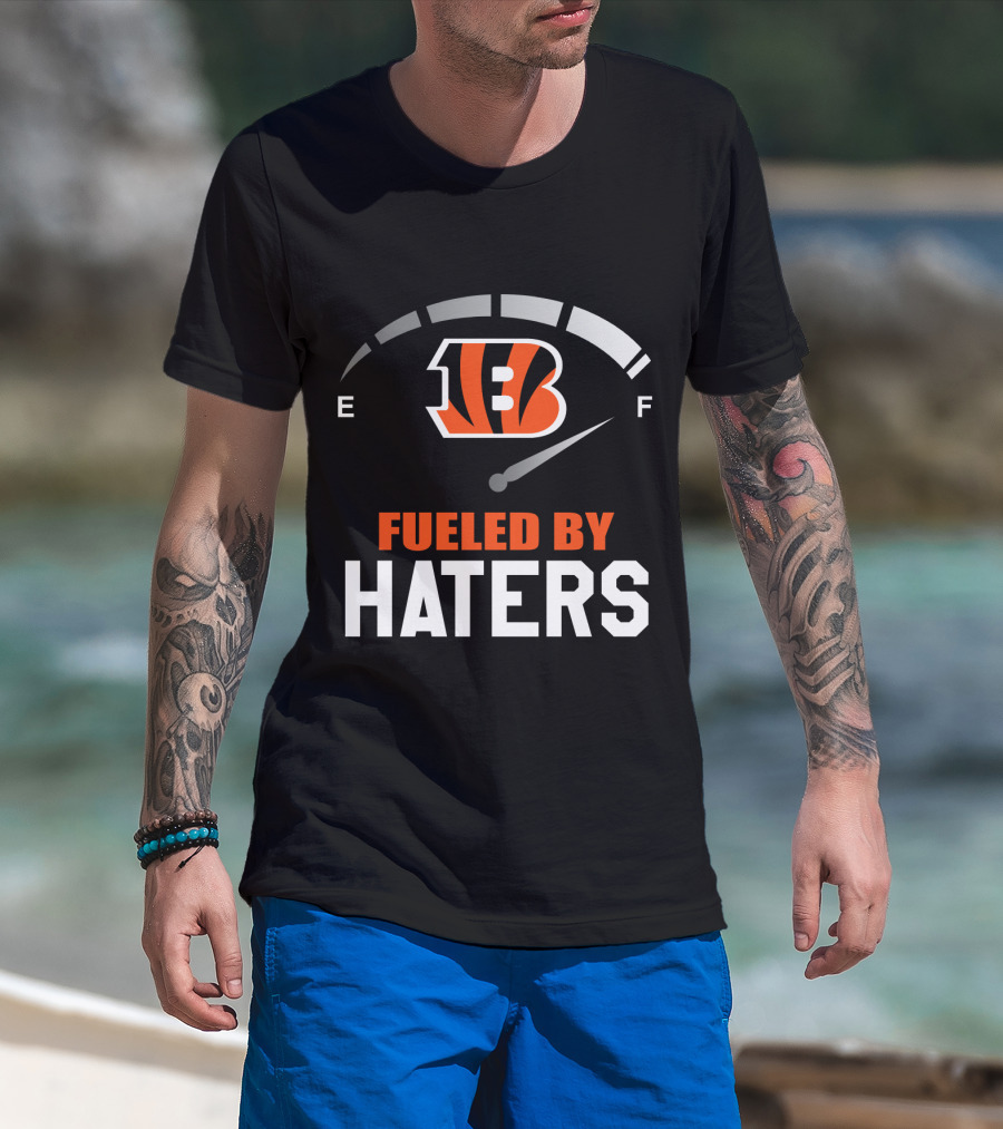 Cincinnati Bengals Fueled By Haters Gas Gauge T-Shirt