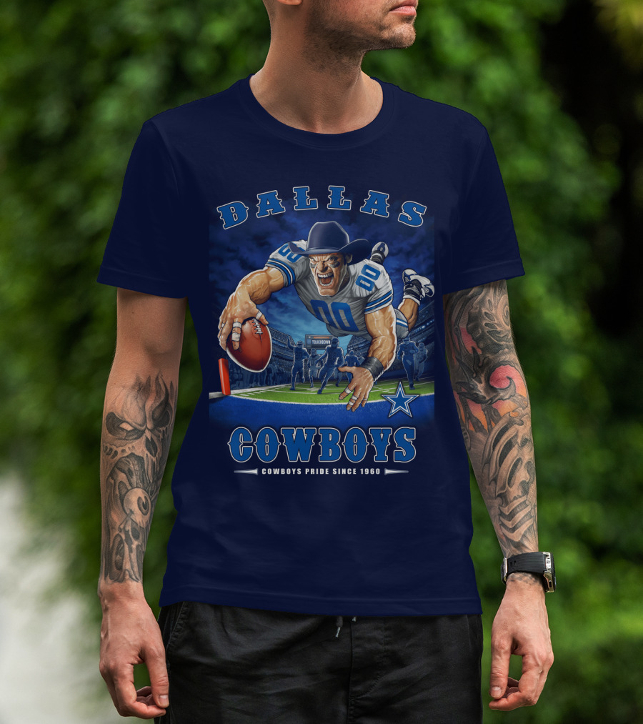 Dallas Cowboys Pride Since 1960 Touchdown End Zone Nfl T-Shirt