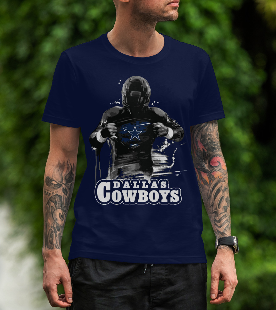 Dallas Cowboys Superhero Star Icon Football Player T-Shirt