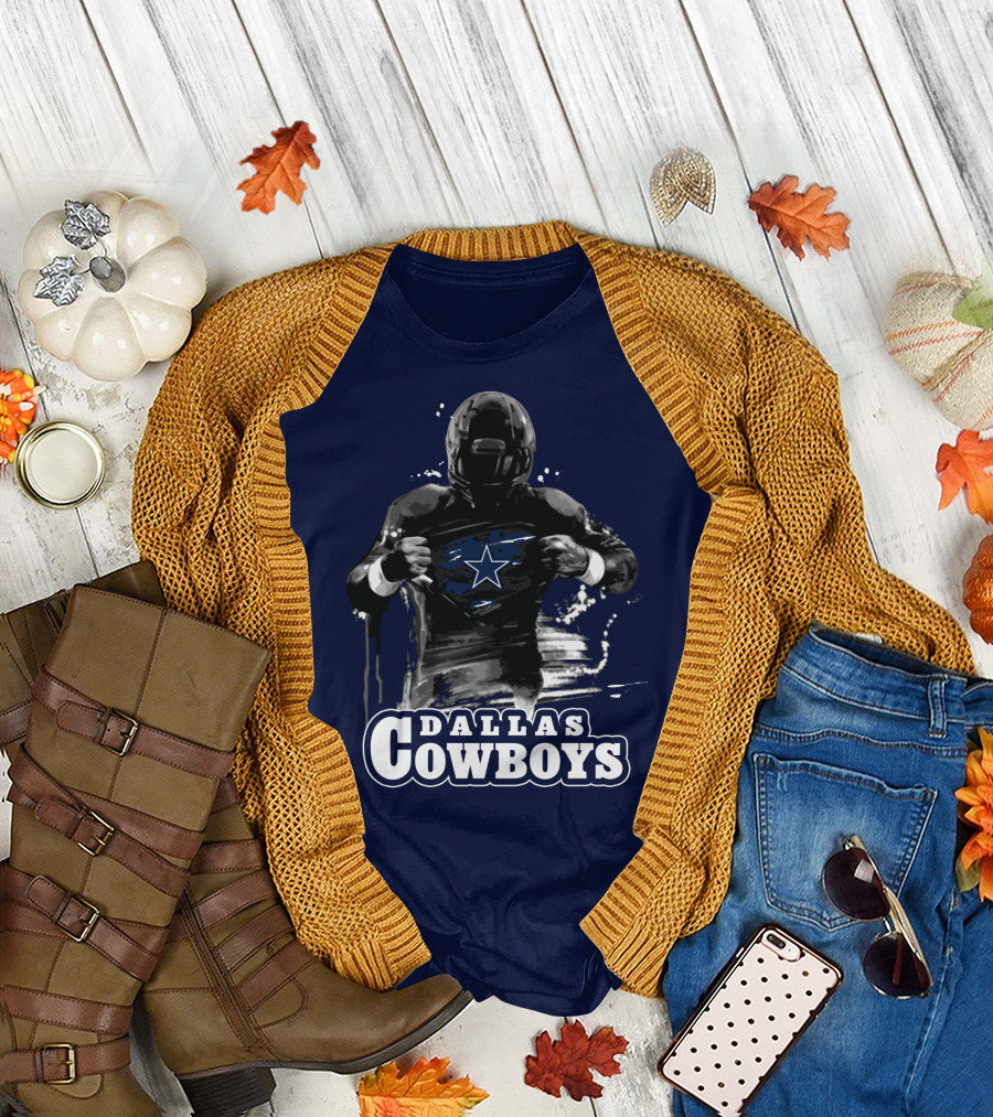 Dallas Cowboys Superhero Star Icon Football Player T-Shirt