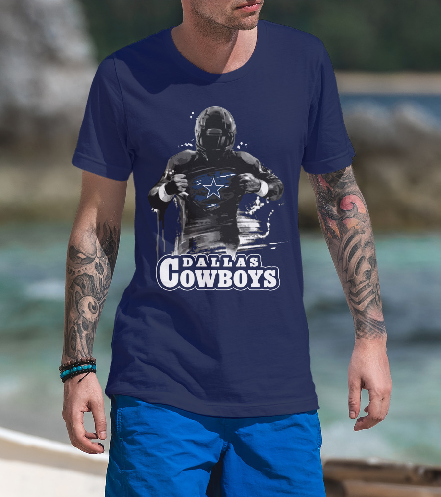 Dallas Cowboys Superhero Star Icon Football Player T-Shirt
