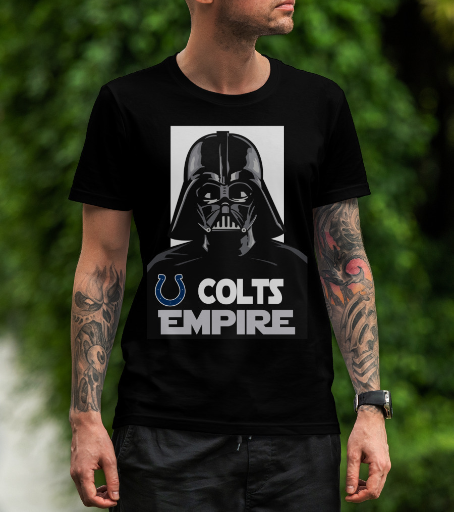 Colts Empire Darth Vader Indianapolis Nfl Football Team Star Wars Crossover T-Shirt