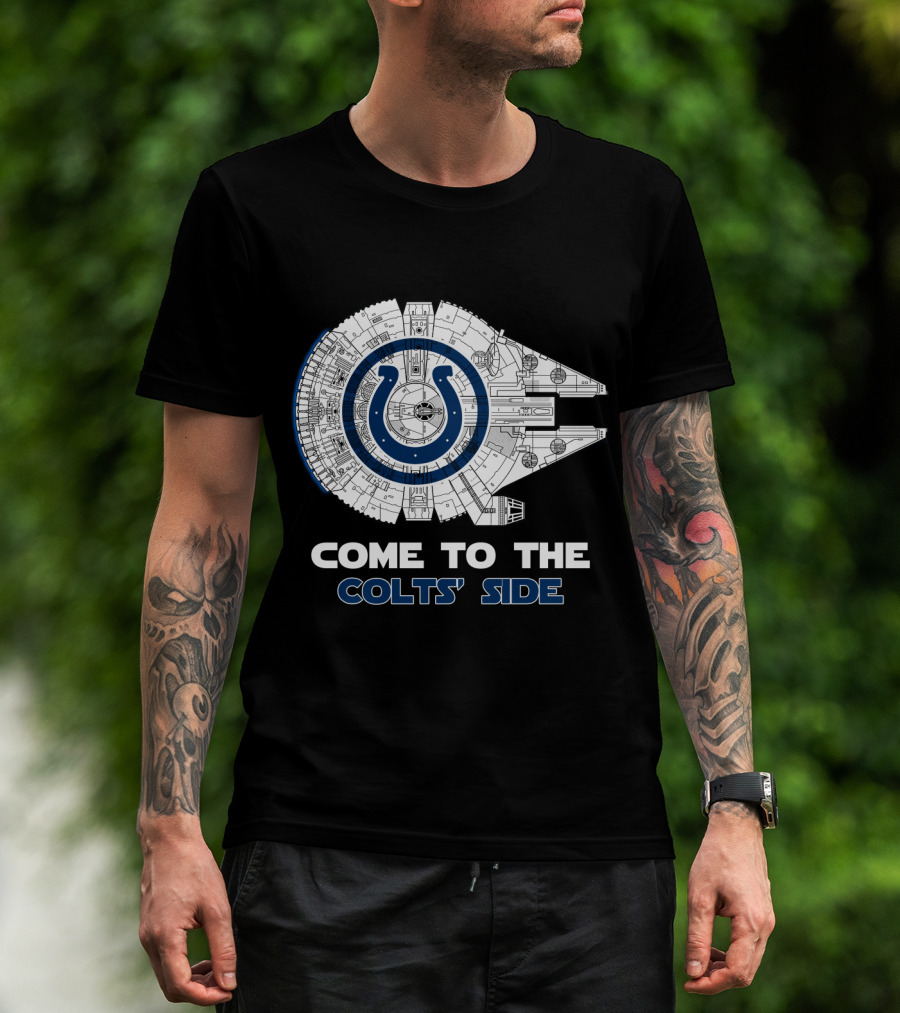 Come To The Colts' Side Millennium Falcon Indianapolis Colts T-Shirt