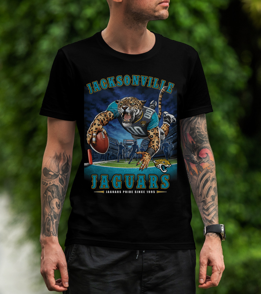 Jacksonville Jaguars Pride Since 1995 End Zone Nfl Touchdown T-Shirt