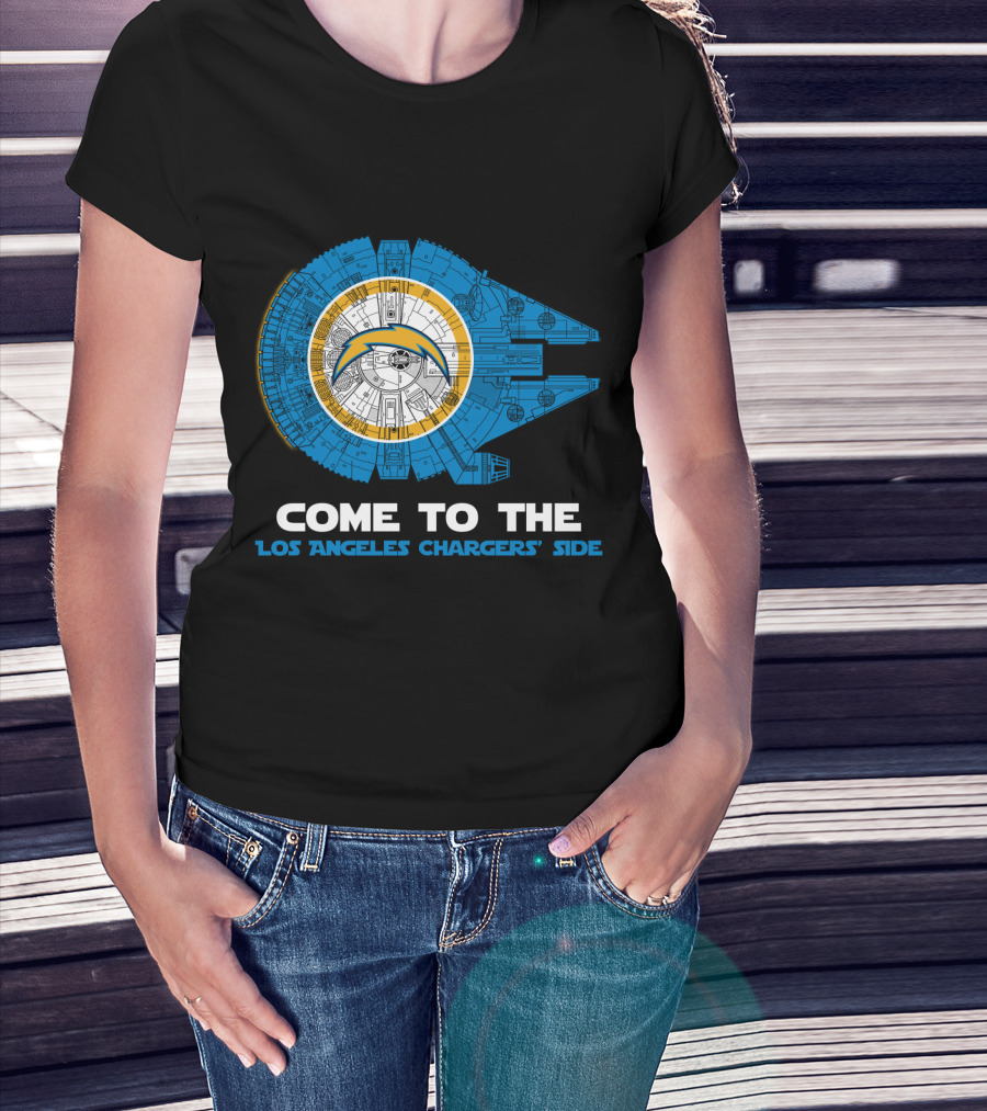 Come To The 'Los Angeles Chargers’ Side Millennium Falcon T-Shirt