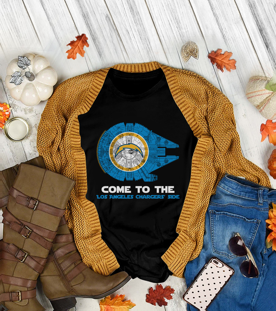 Come To The 'Los Angeles Chargers’ Side Millennium Falcon T-Shirt