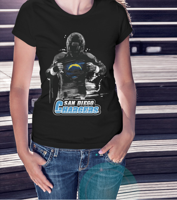 San Diego Chargers Football Hero Bold Lightning T-Shirt