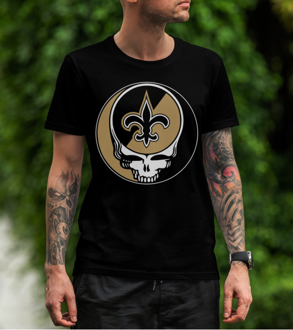 GRATEFUL DEAD Saints Skull Fleur-de-Lis T-Shirt