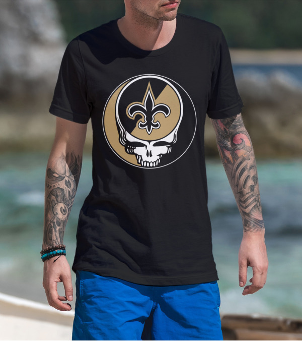 GRATEFUL DEAD Saints Skull Fleur-de-Lis T-Shirt