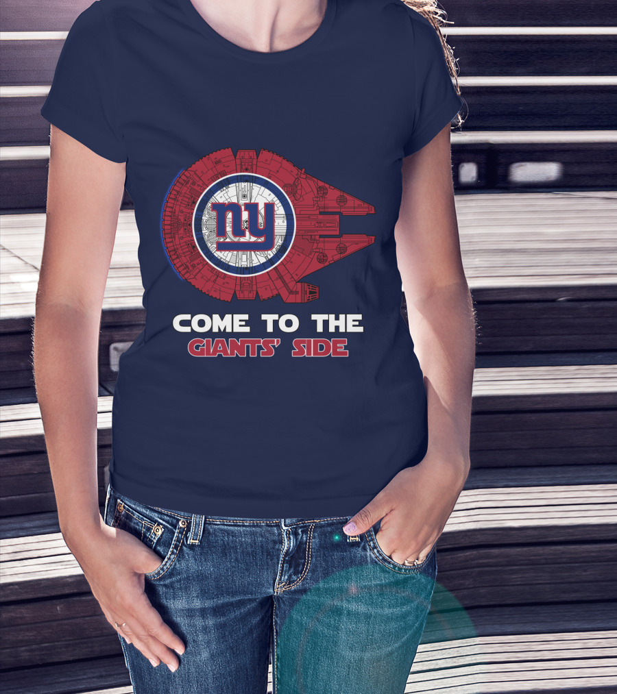 Come To The Giants' Side New York Giants Millennium Falcon T-Shirt