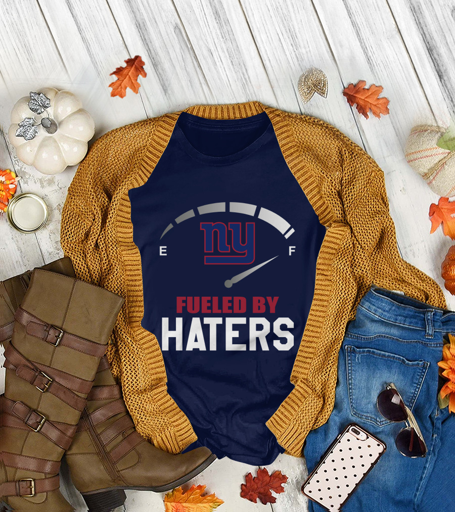 New York Giants Fueled By Haters Fuel Gauge T-Shirt