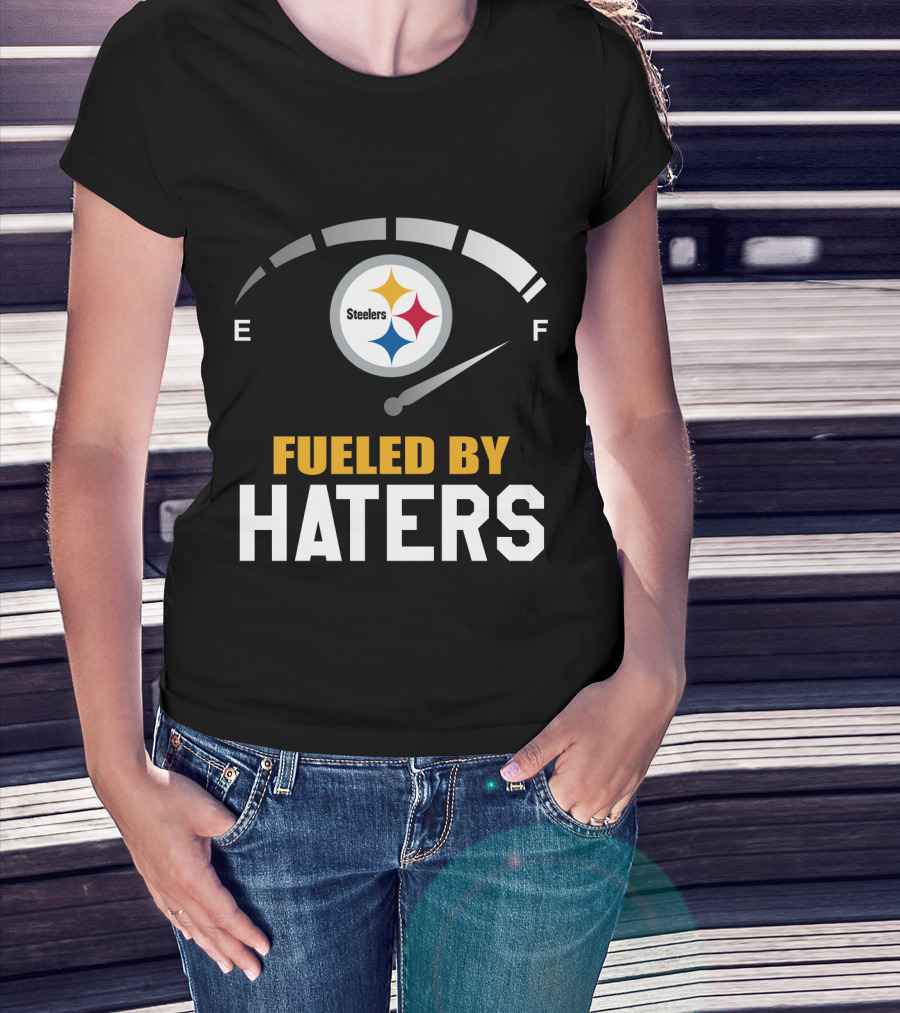 Pittsburgh Steelers Fueled By Haters Fuel Gauge T-Shirt