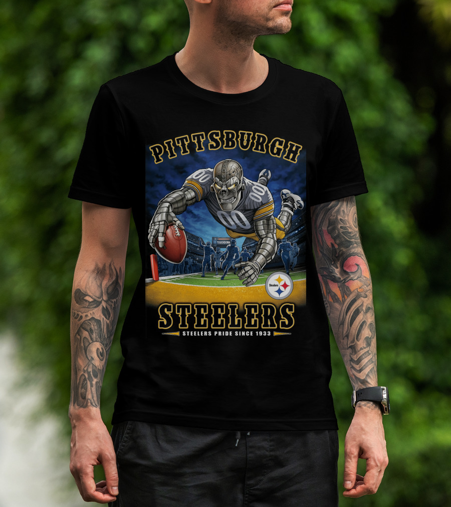 Pittsburgh Steelers Pride Since 1933 End Zone Action T-Shirt