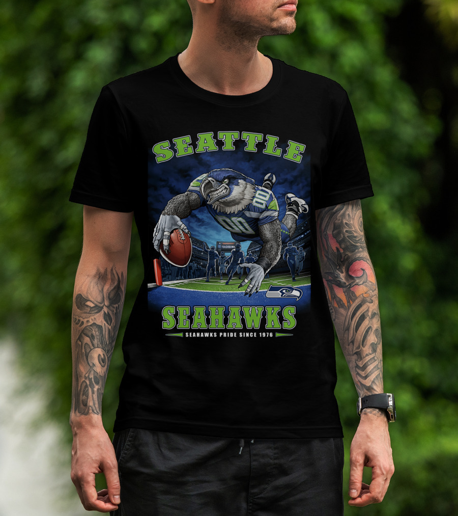 Seattle Seahawks Pride Since 1976 End Zone Touchdown Nfl T-Shirt