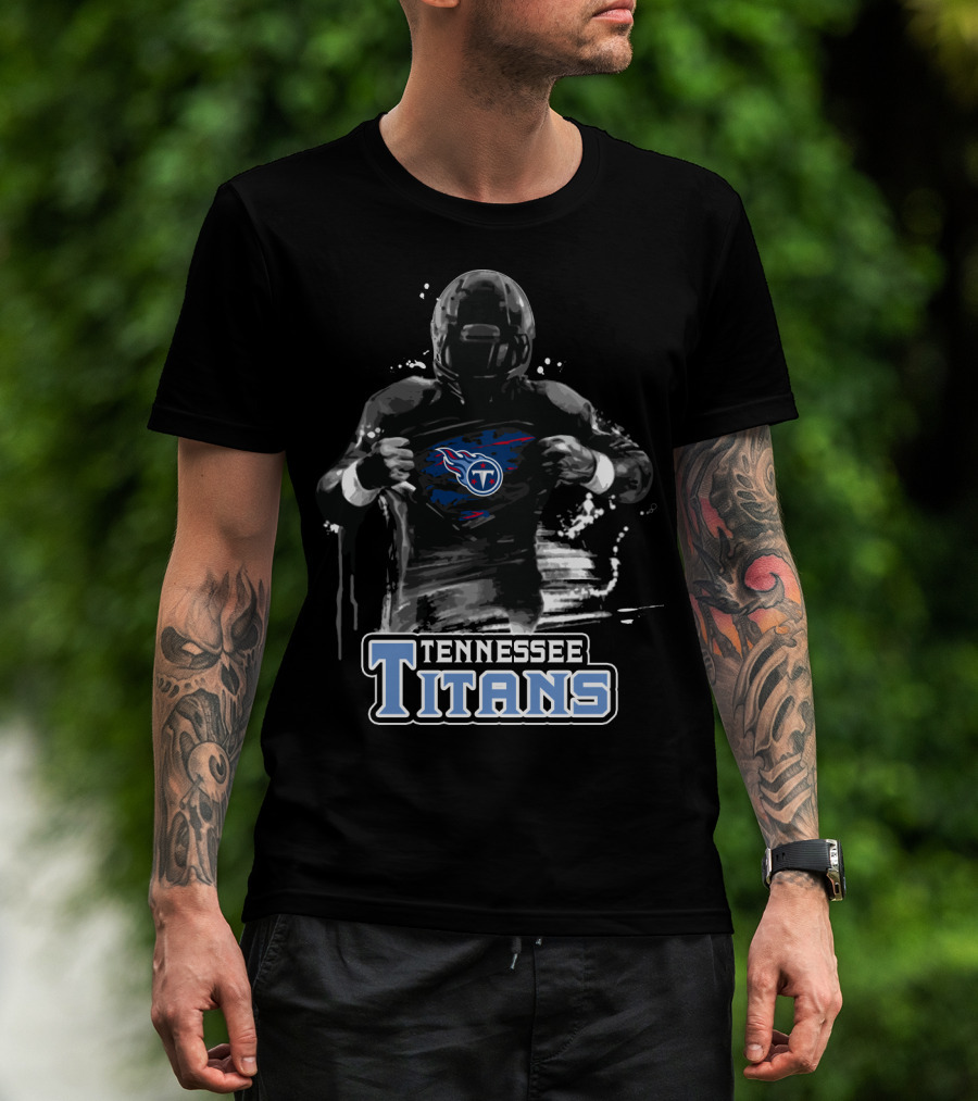 Tennessee Titans Football Superhero Fan Gear T-Shirt