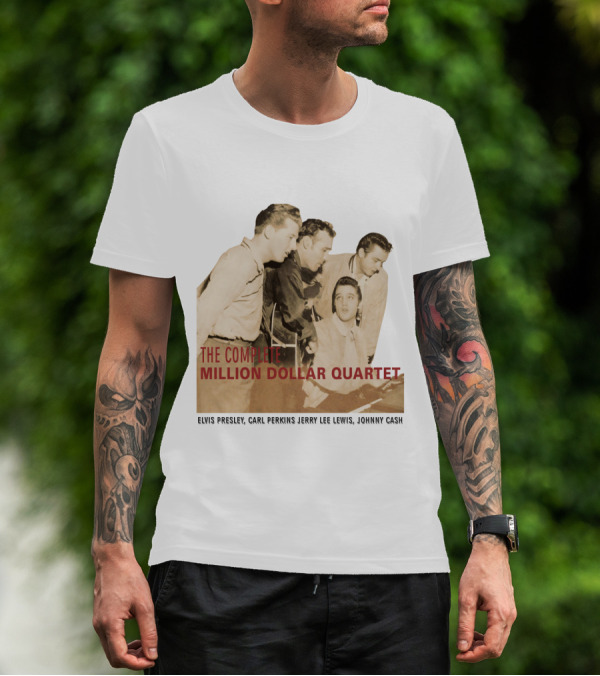 The Complete Million Dollar Quartet Elvis Presley Carl Perkins Jerry Lee Lewis Johnny Cash T-Shirt