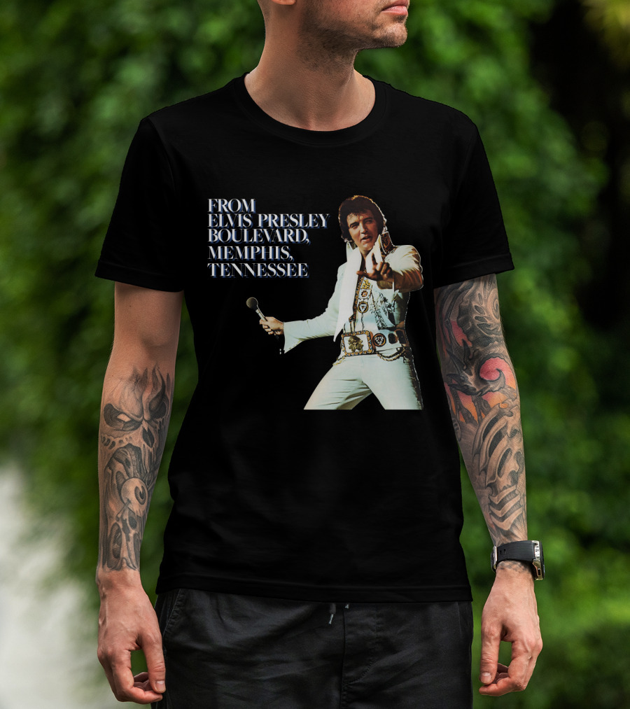 From Elvis Presley Boulevard Memphis Tennessee T-Shirt
