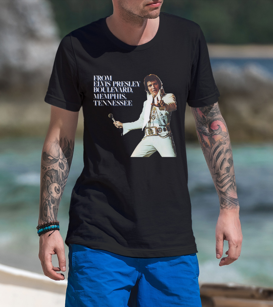 From Elvis Presley Boulevard Memphis Tennessee T-Shirt