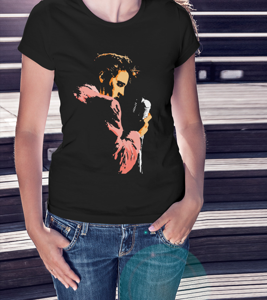 Evpl 22 Retro Microphone Performer Silhouette T-Shirt