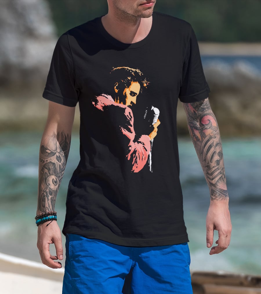 Evpl 22 Retro Microphone Performer Silhouette T-Shirt
