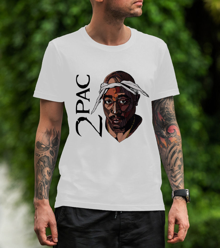 Tupac Shakur 2Pac Bandana Rapn T-Shirt
