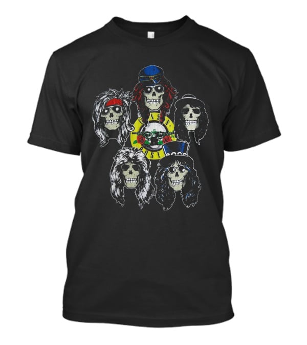 Guns N' Roses Skull Band Members Art T-Shirt