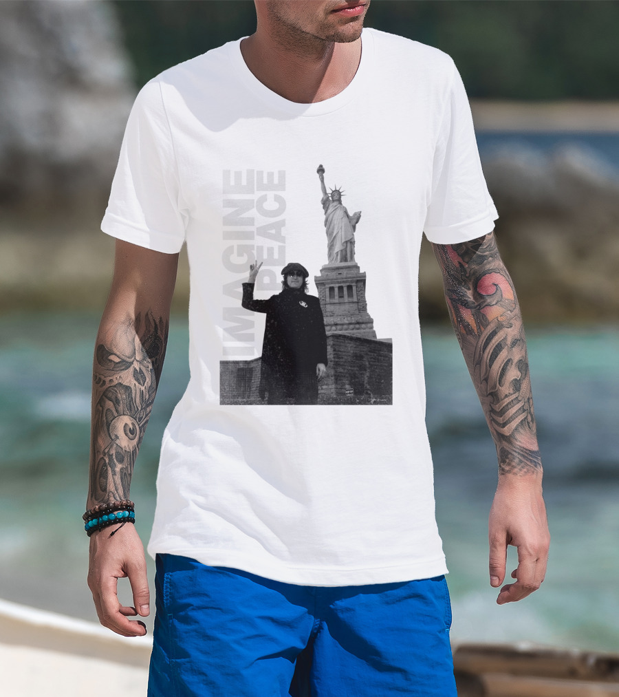 Imagine Peace Liberty Statue JLN 08 T-Shirt