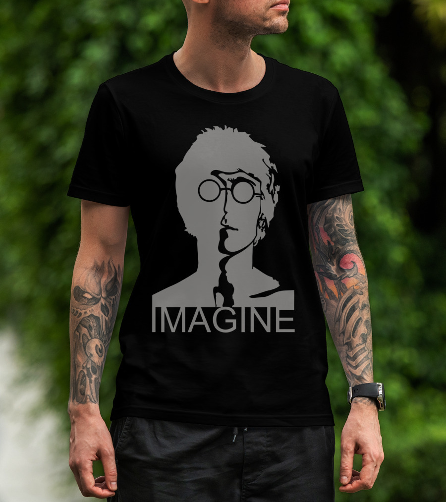 Imagine John Lennon Silhouette Glasses T-Shirt