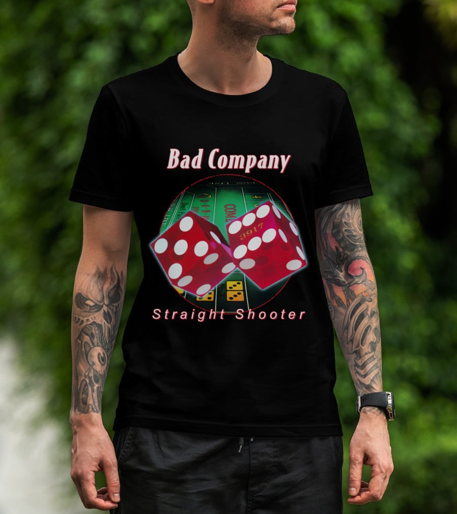 Bad Company Straight Shooter Dice Casino Game T-Shirt