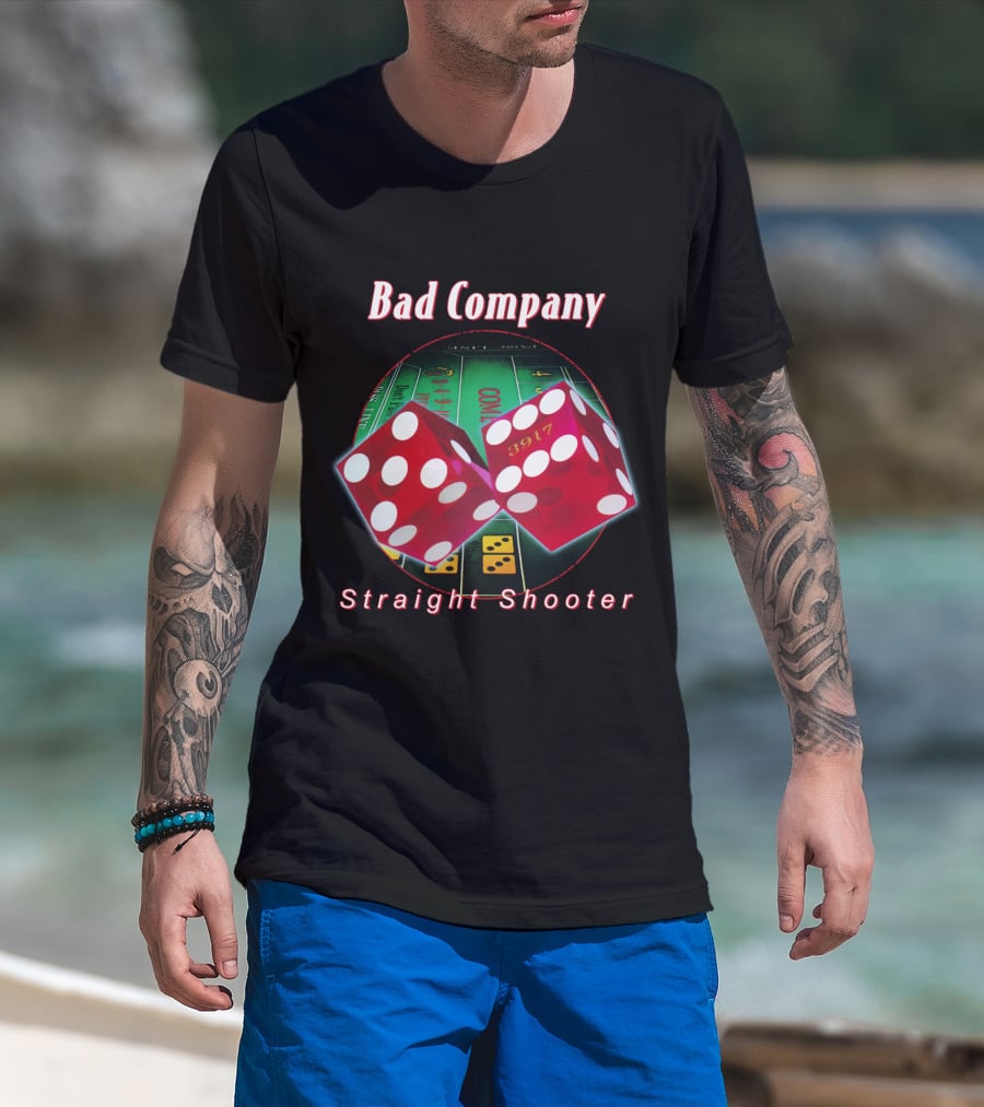 Bad Company Straight Shooter Dice Casino Game T-Shirt
