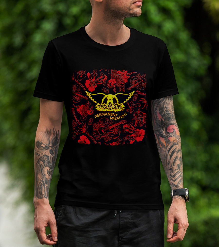 Aerosmith Permanent Vacation Album Art T-Shirt