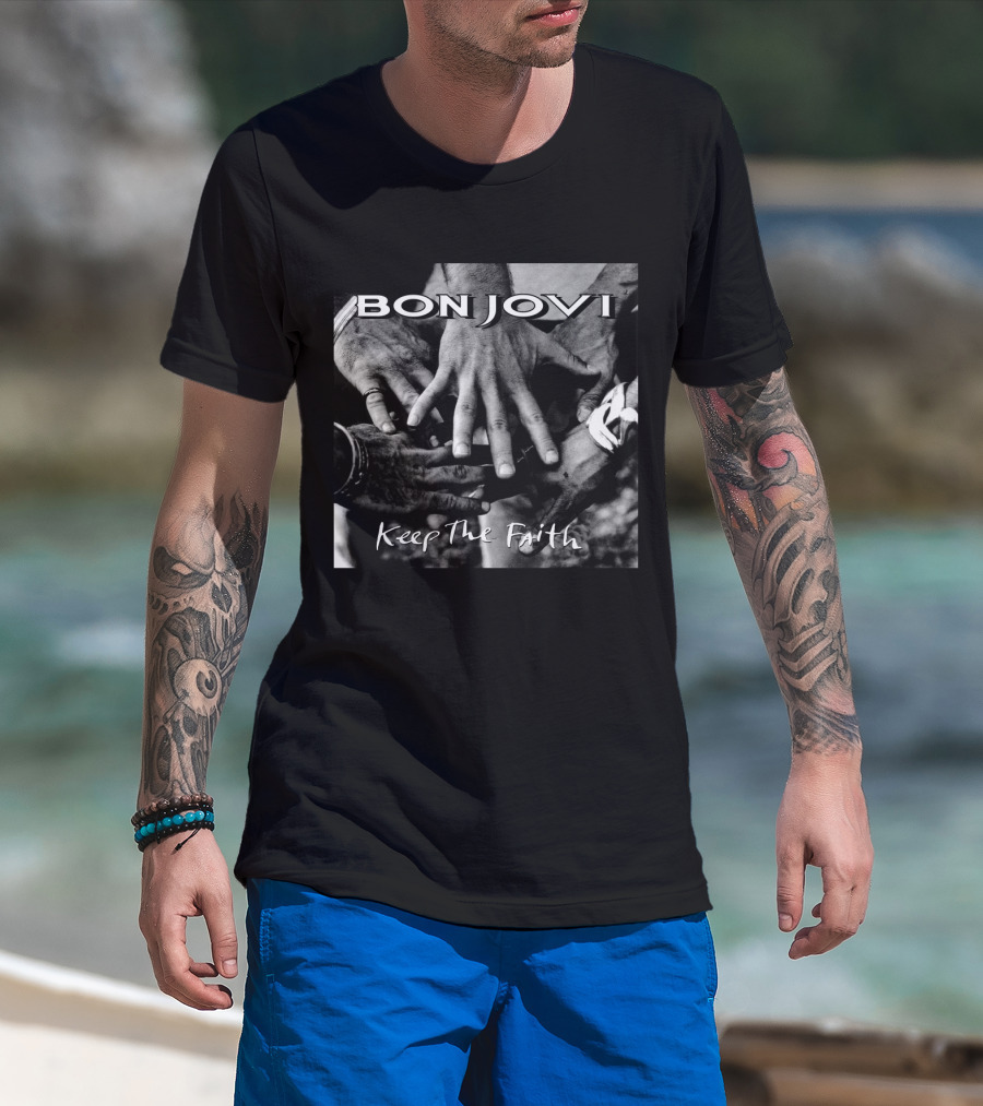Bon Jovi Keep The Faith Hands Unity T-Shirt