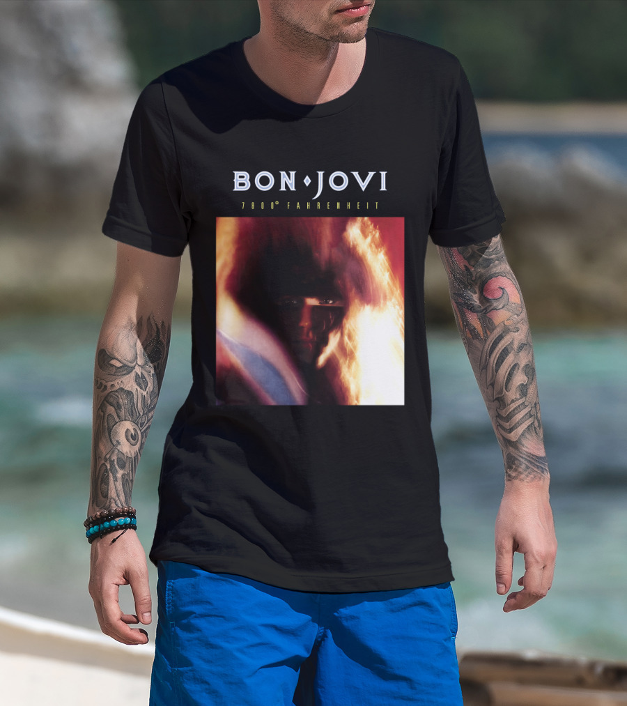 Bon Jovi 7800 Degrees Fahrenheit Album T-Shirt