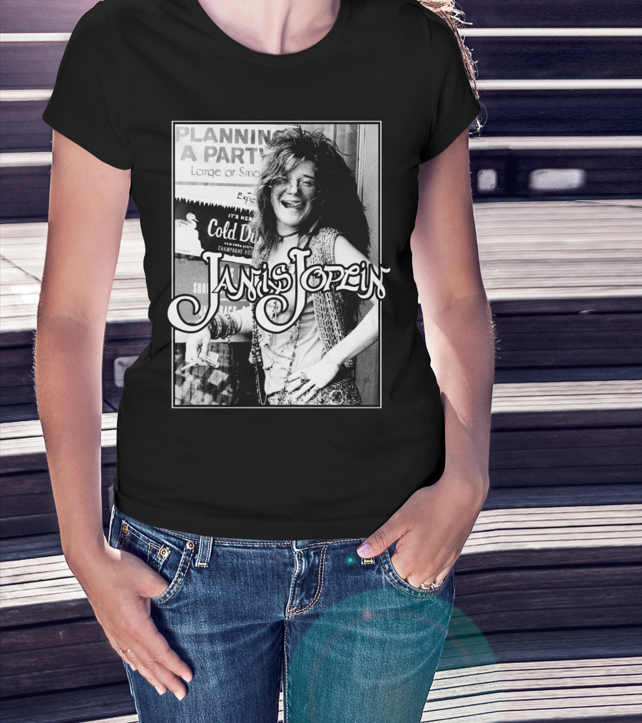 Janis Joplin Cold Drink Planning A Party T-Shirt