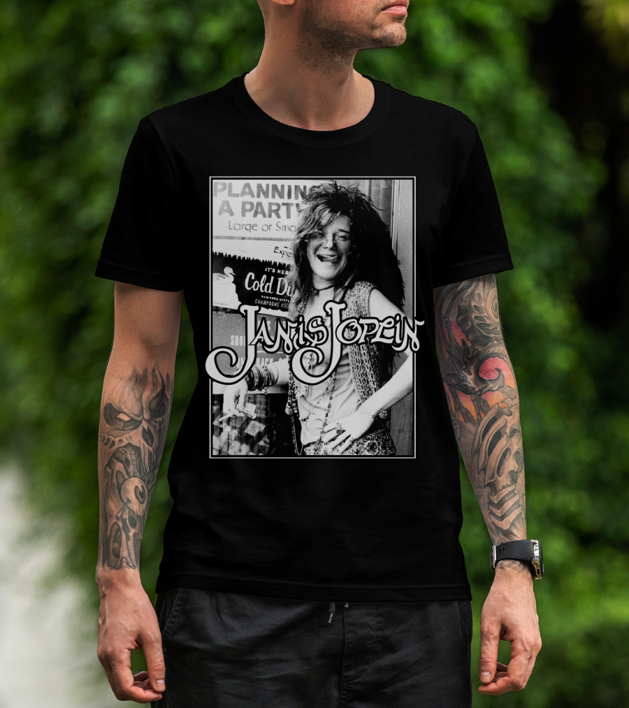 Janis Joplin Cold Drink Planning A Party T-Shirt